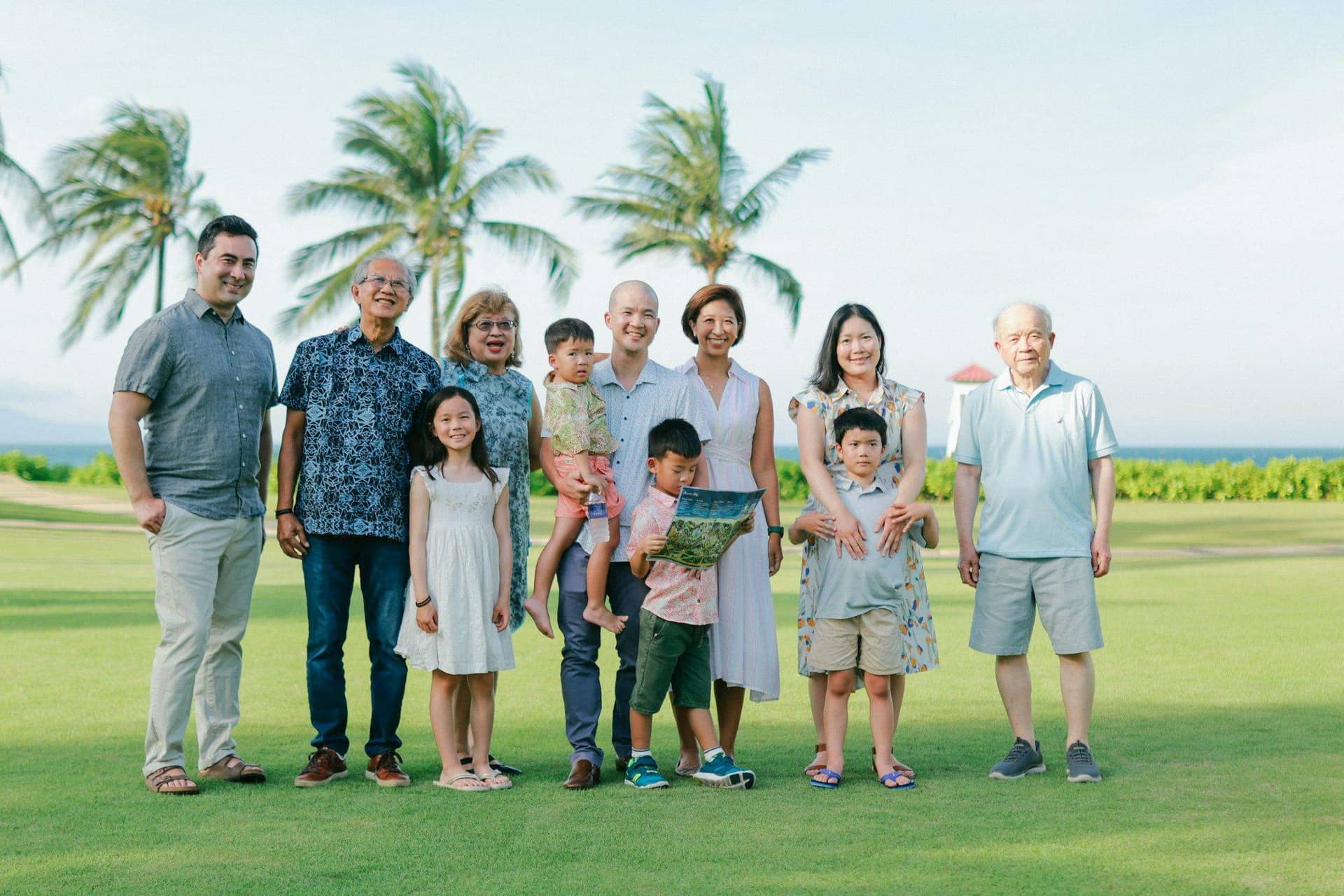 Multi-generational family enjoying time together outdoors